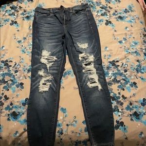 Distressed jeans